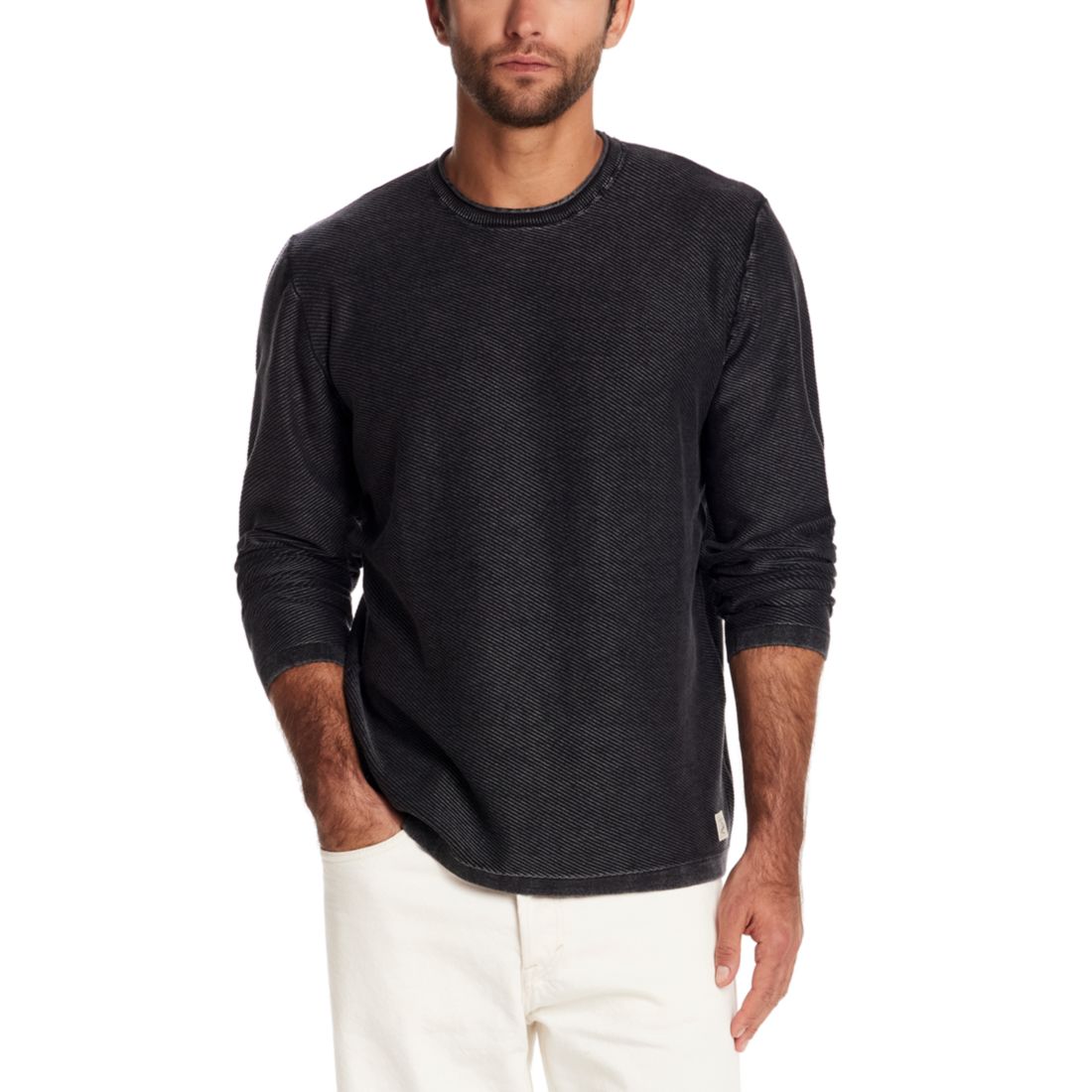 Weatherproof Vintage Men's Crewneck Stonewash Sweater