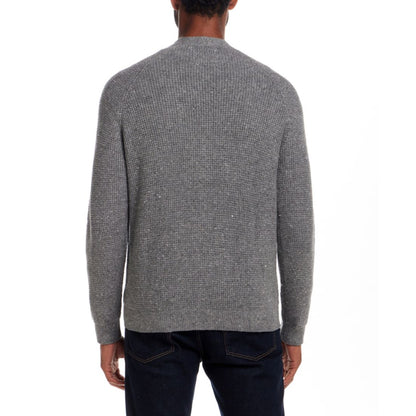 Weatherproof Vintage Men's Waffle Donegal Cardigan Sweater
