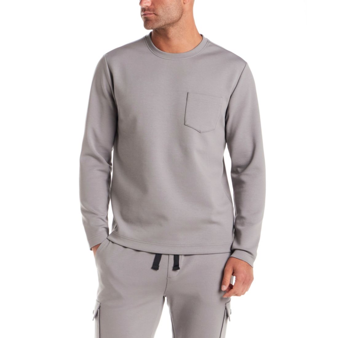 Vintage & Black Men's Crewneck Long- Sleeve T-Shirt
