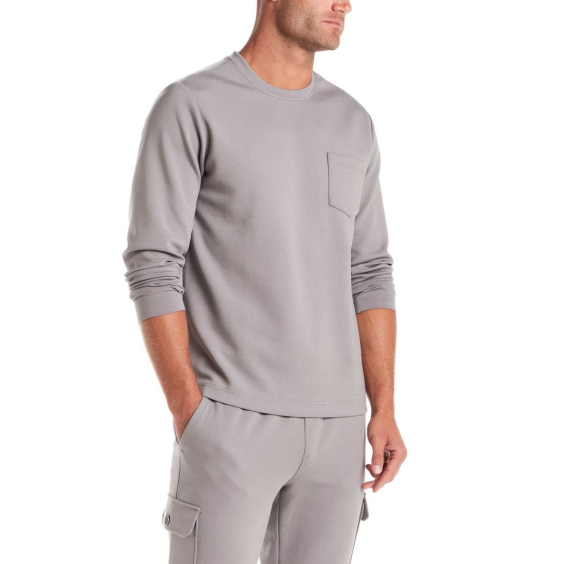 Vintage & Black Men's Crewneck Long- Sleeve T-Shirt