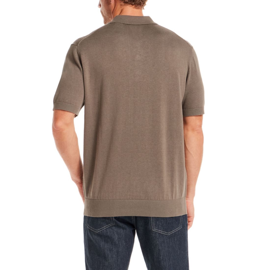Weatherproof Vintage Men's Regular-Fit 100% Cotton Pointelle Sweater-Knit Polo Shirt