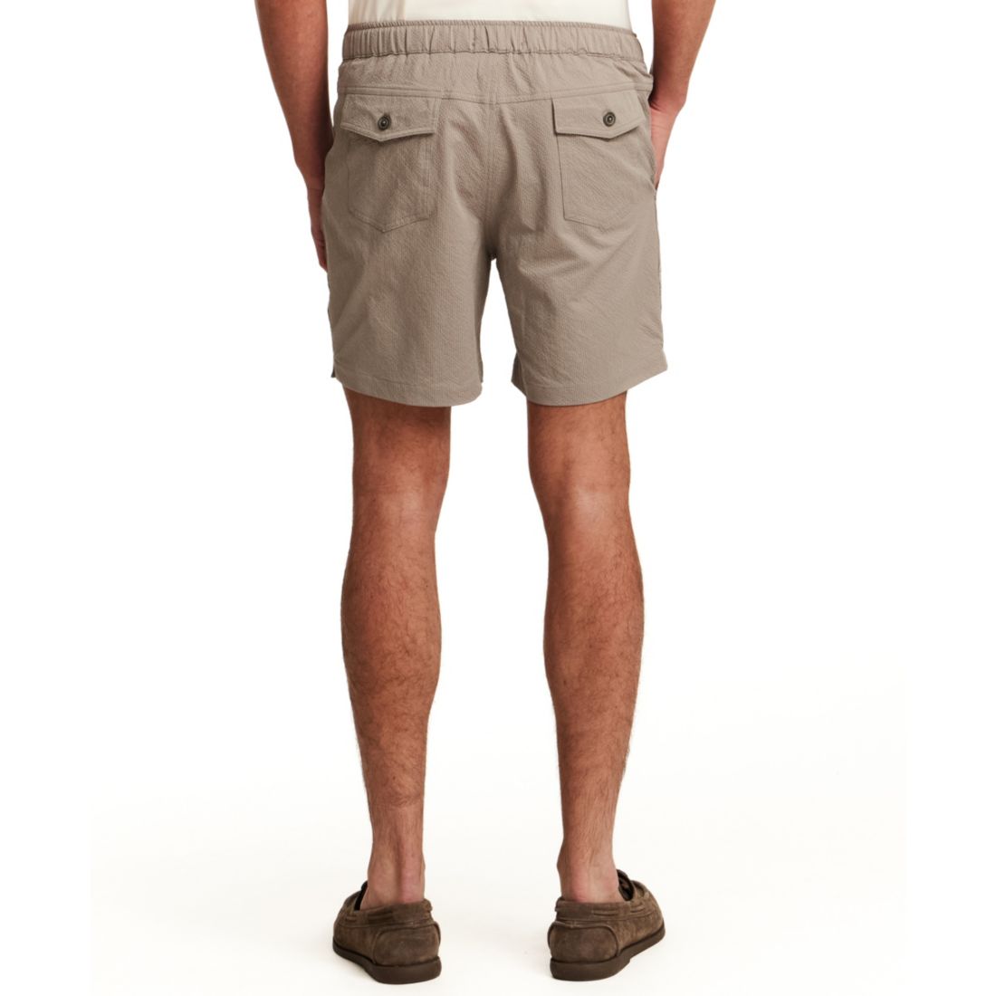 Vintage & Black Men's Drawstring Mini Seersucker Shorts