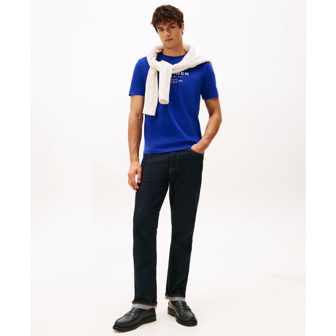 Tommy Hilfiger Hilfiger Men's Logo Cotton T-Shirt