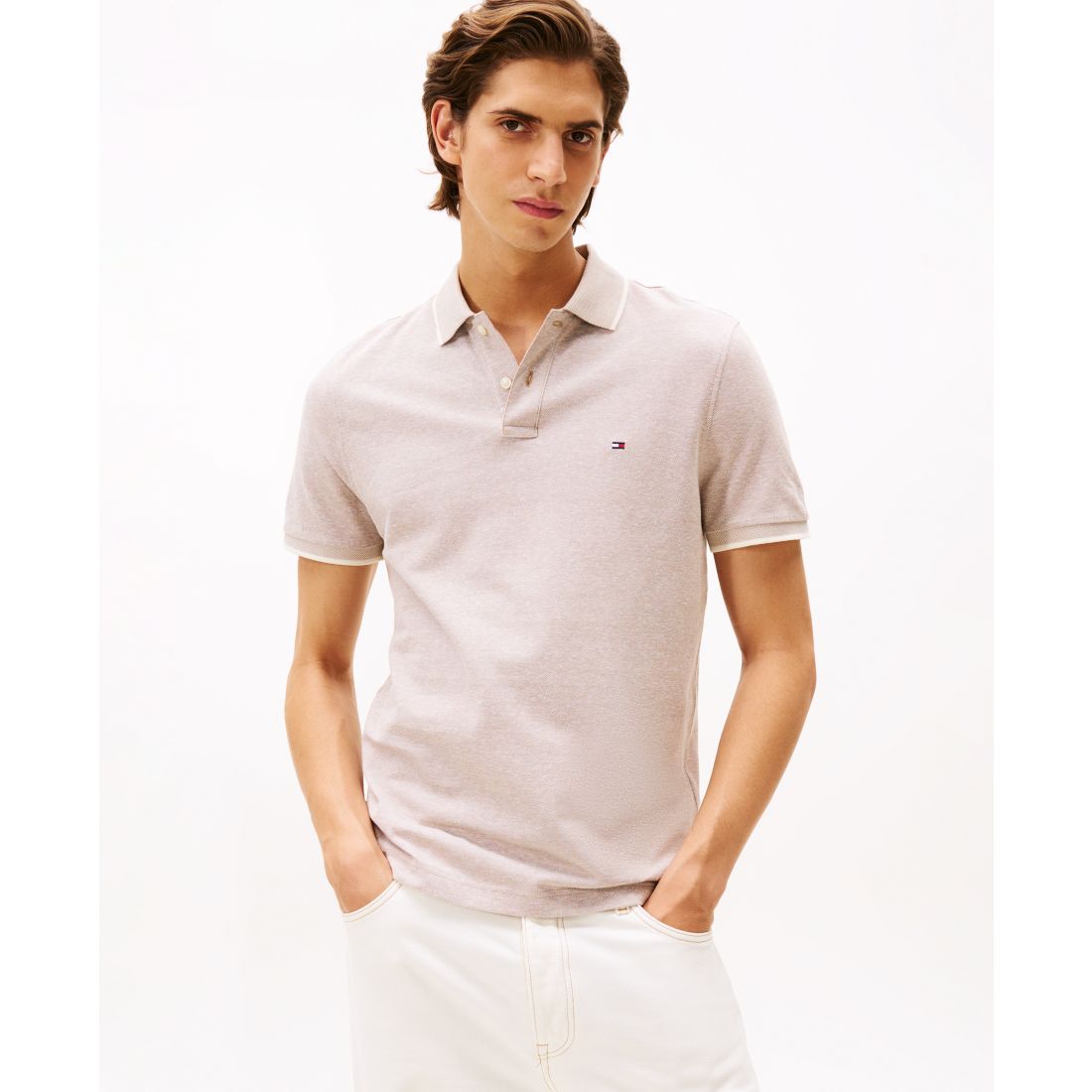 Tommy Hilfiger Men's Regular-Fit Tipped Linen Polo Shirt