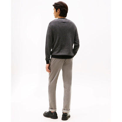 Tommy Hilfiger Men's Pima Cotton Cashmere Herringbone Crewneck Sweater