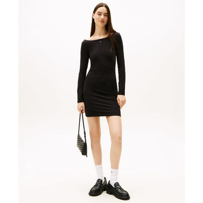 Tommy Jeans Women's Bling Flag Logo Long-Sleeve Mini Dress
