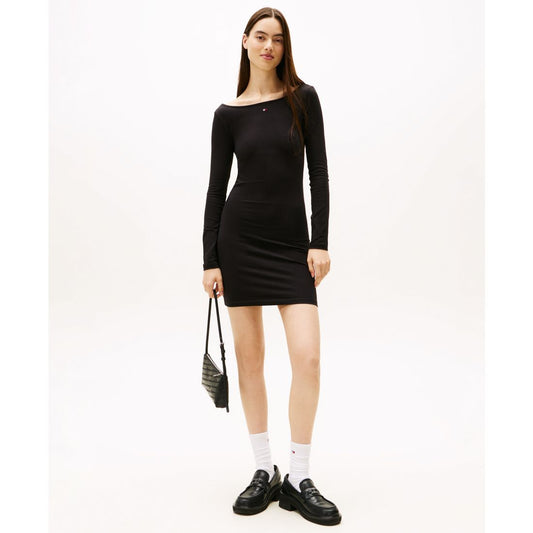 Tommy Jeans Women's Bling Flag Logo Long-Sleeve Mini Dress