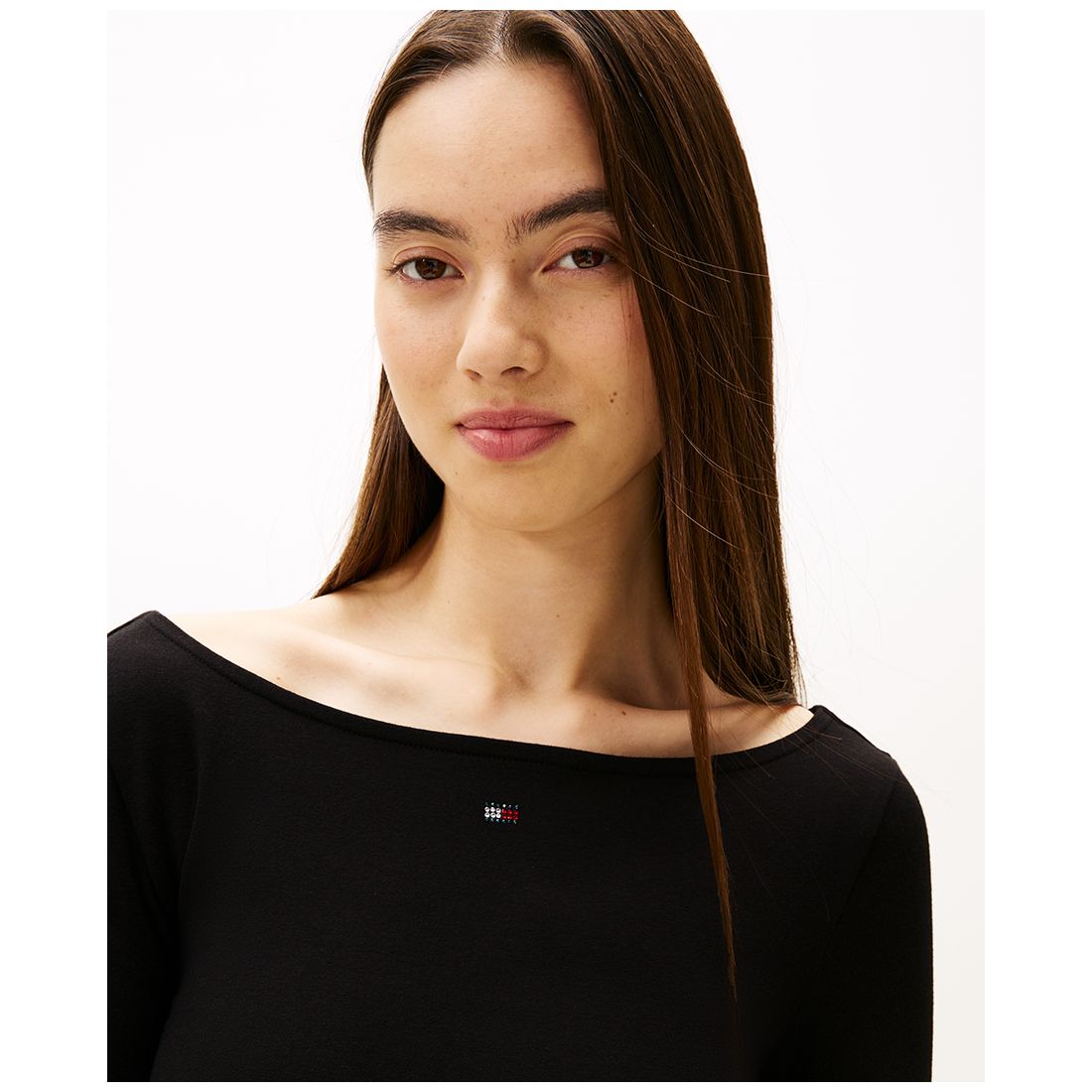 Tommy Jeans Women's Bling Flag Logo Long-Sleeve Mini Dress