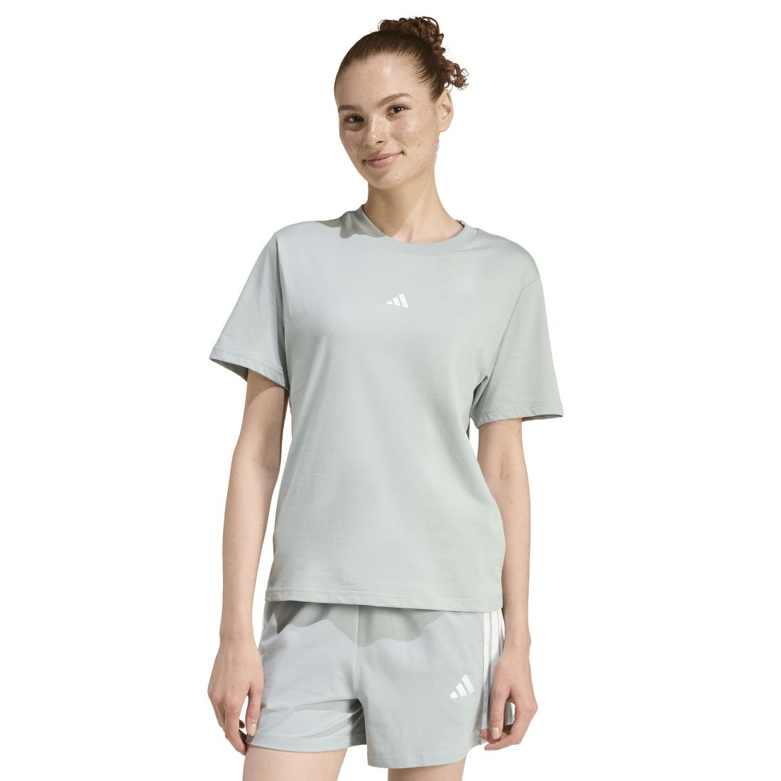 adidas Women's Short-Sleeve Cotton Crewneck Logo T-Shirt