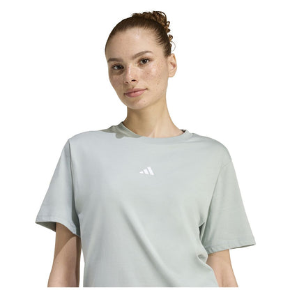 adidas Women's Short-Sleeve Cotton Crewneck Logo T-Shirt