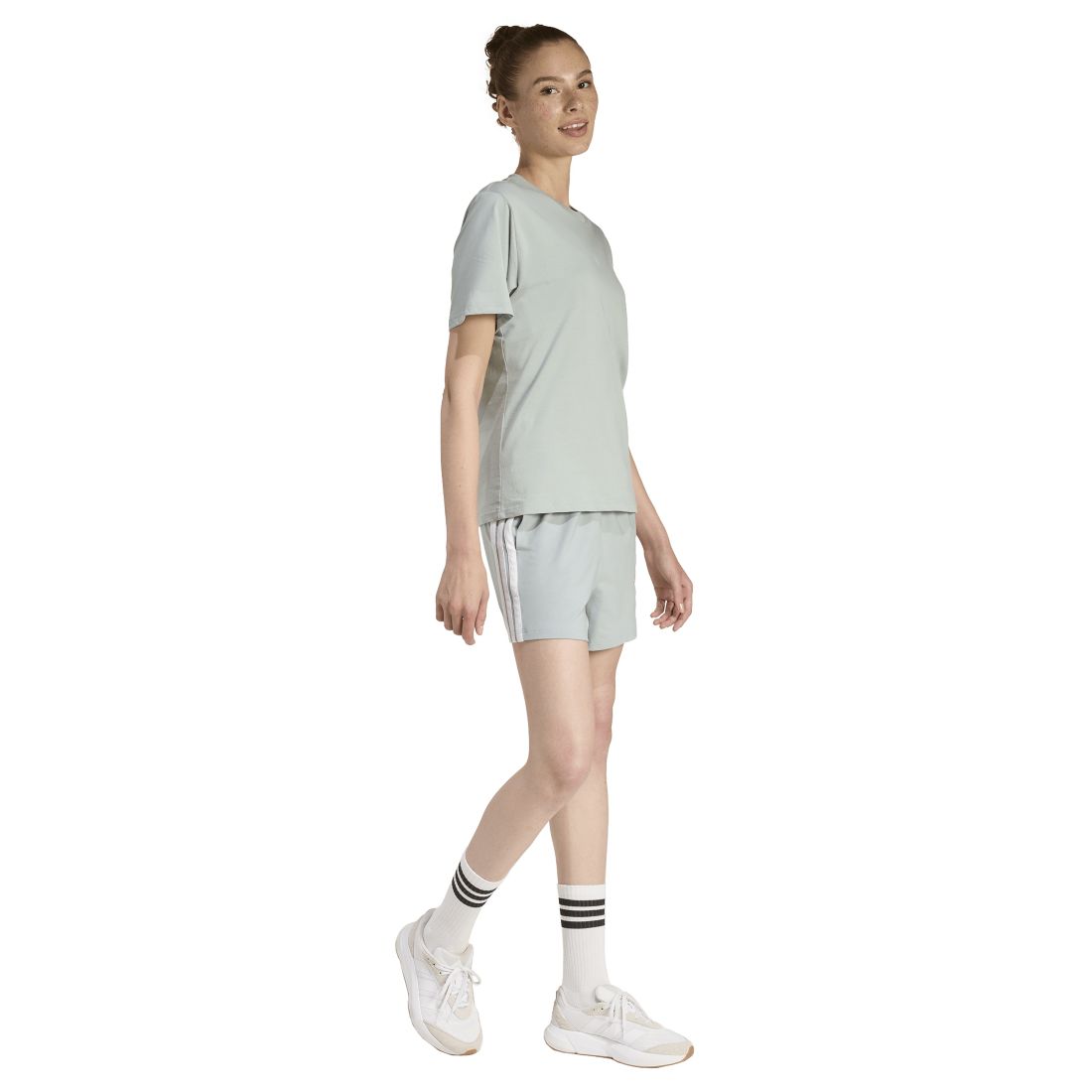 adidas Women's Short-Sleeve Cotton Crewneck Logo T-Shirt
