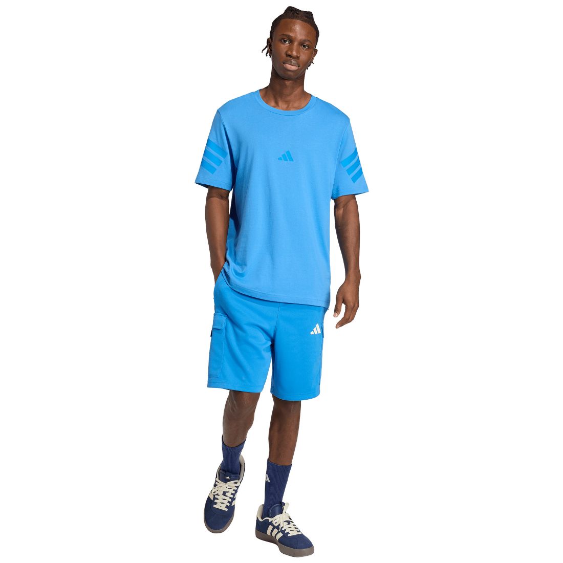 adidas Men's House Tiro Cargo Shorts - Crystal Linen / Black