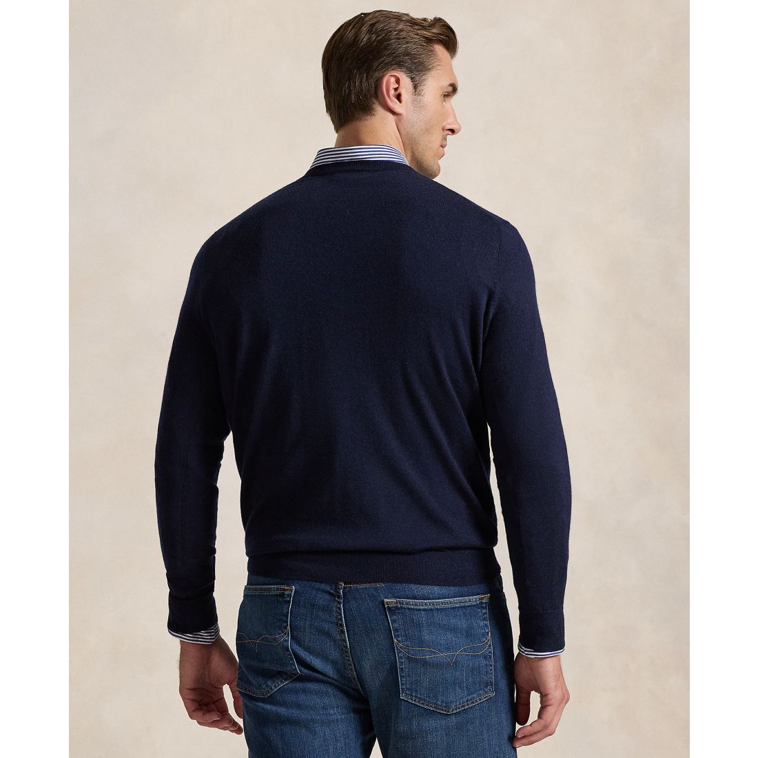 Polo Ralph Lauren Men's Big & Tall Washable Wool V-Neck Sweater