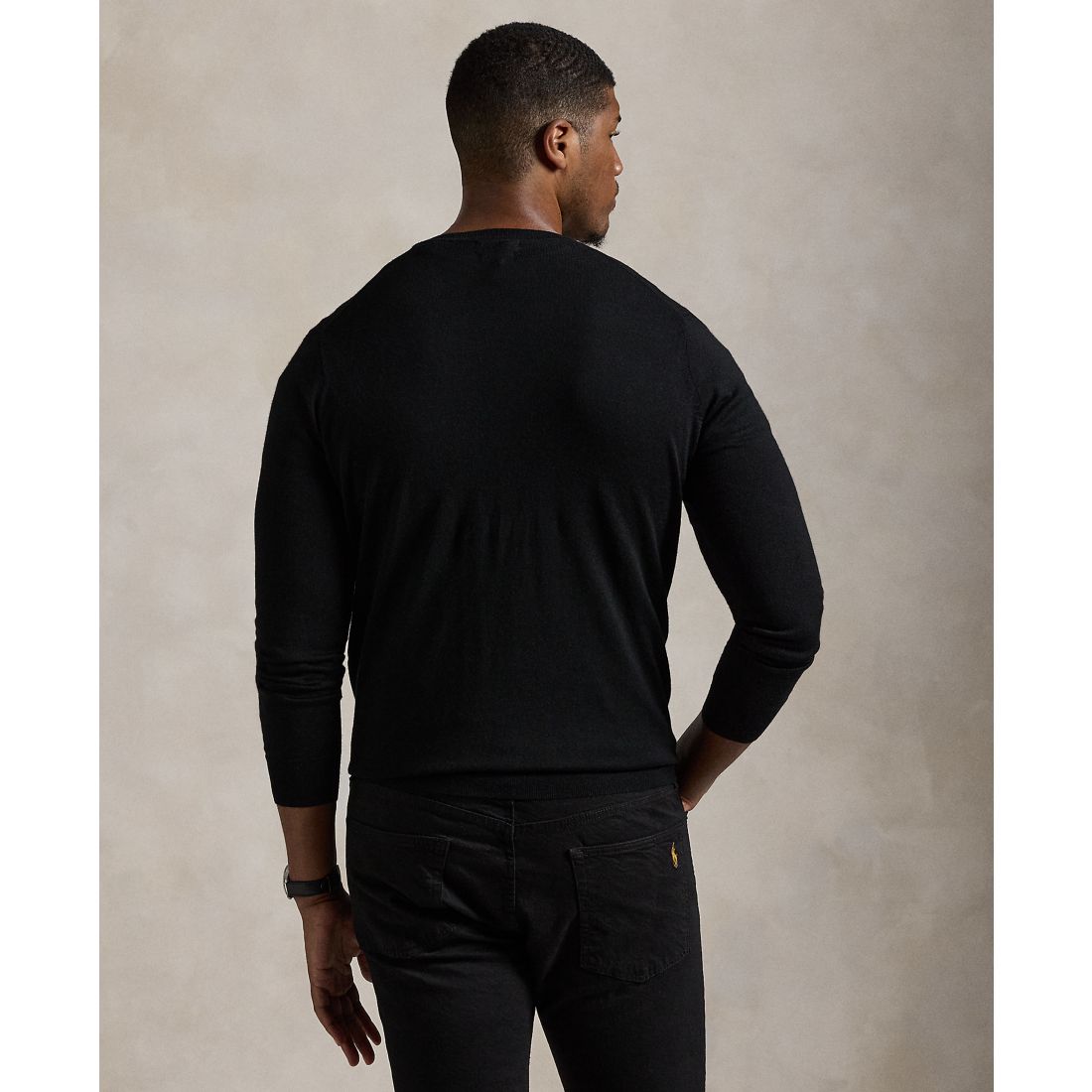 Polo Ralph Lauren Men's Big & Tall Washable Wool V-Neck Sweater