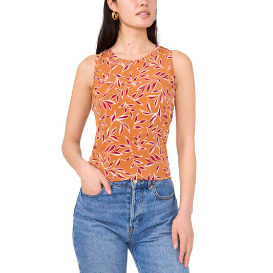 Vince Camuto Women's Printed Keyhole-Back Tank Top