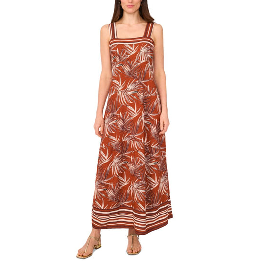Vince Camuto Women's Printed Square-Neck Sleeveless Maxi Dress