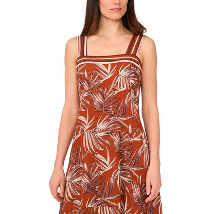 Vince Camuto Women's Printed Square-Neck Sleeveless Maxi Dress