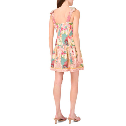 CeCe Women's Sleeveless Square-Neck Fit & Flare Dress
