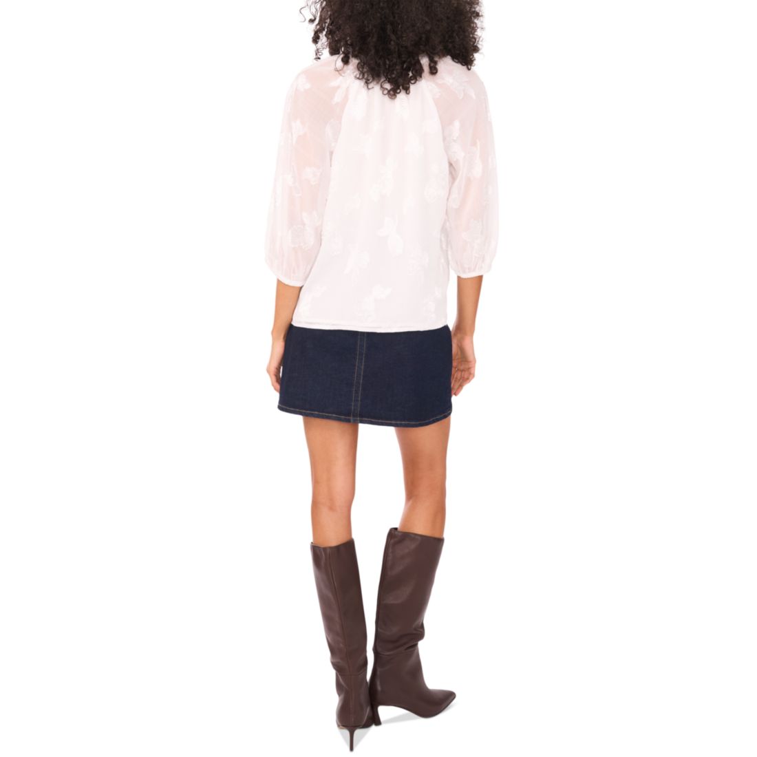 Vince Camuto Women's Embroidered Raglan-Sleeve Blouse