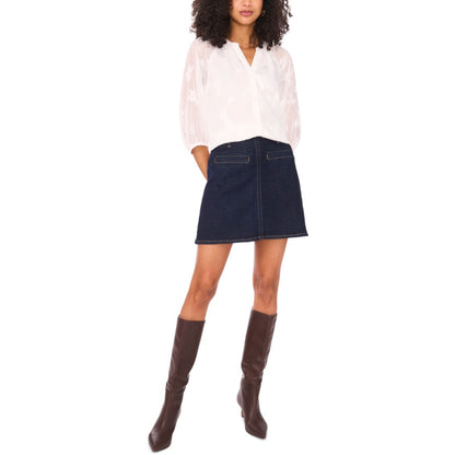 Vince Camuto Women's Embroidered Raglan-Sleeve Blouse