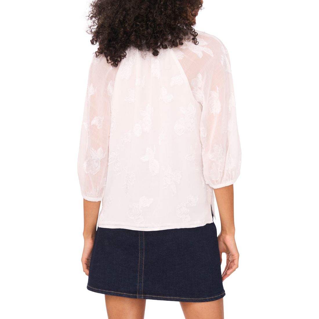 Vince Camuto Women's Embroidered Raglan-Sleeve Blouse