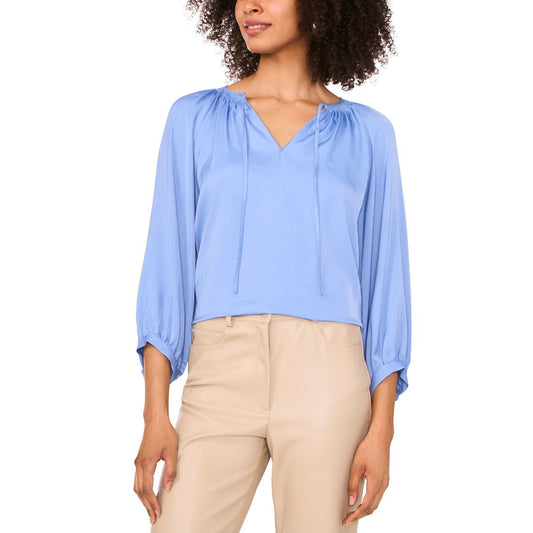 Vince Camuto Women's Tie-Neck Peasant-Sleeve Blouse