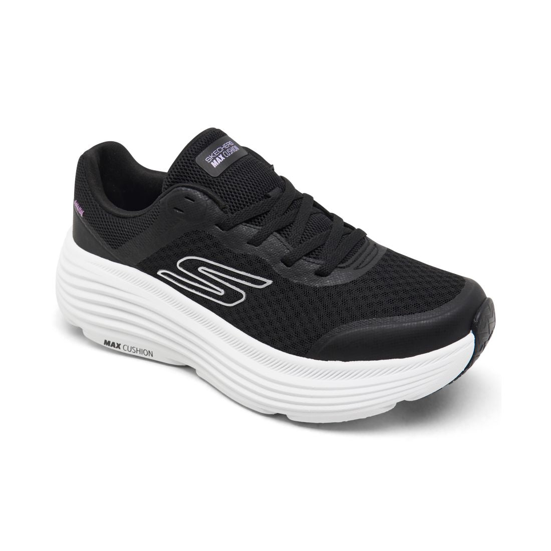 Skechers Women's Max Cushioning Endeavour Athletic Running Sneakers - Black, White