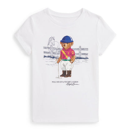 Polo Ralph Lauren Girls 2T-6X Polo Bear Printed T-Shirt