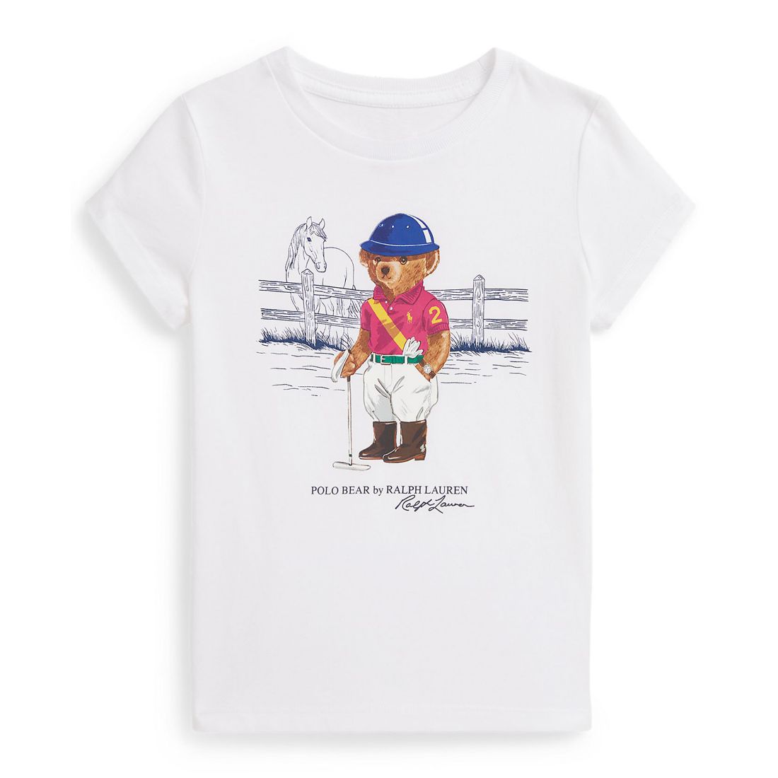 Polo Ralph Lauren Girls 2T-6X Polo Bear Printed T-Shirt