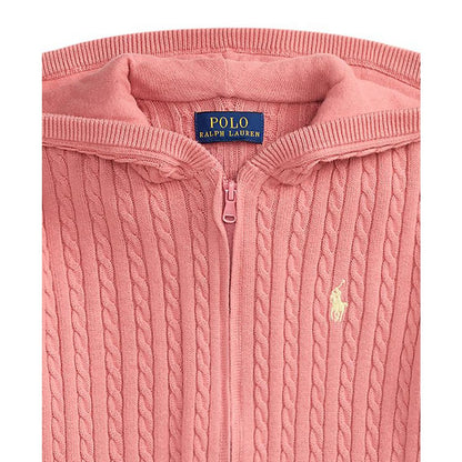 Polo Ralph Lauren Girls' 7-12 Mini-Cable Full-Zip Hoodie