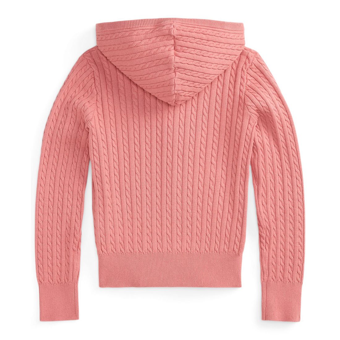 Polo Ralph Lauren Girls' 7-12 Mini-Cable Full-Zip Hoodie