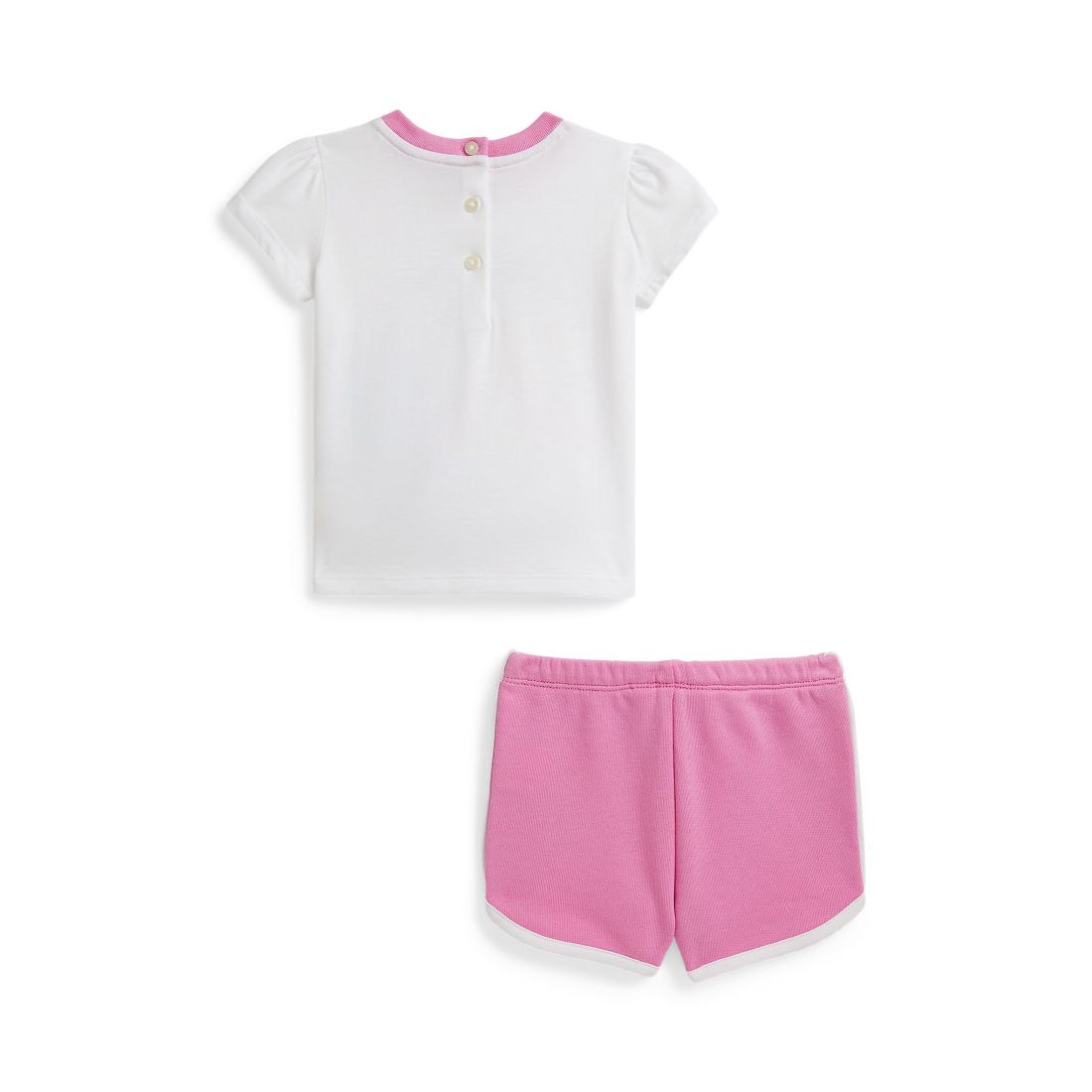 Polo Ralph Lauren Baby Girls' Crewneck T-Shirt and Terry Shorts, 2-Piece Set