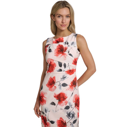 Calvin Klein Petite Sleeveless Floral Printed Dress