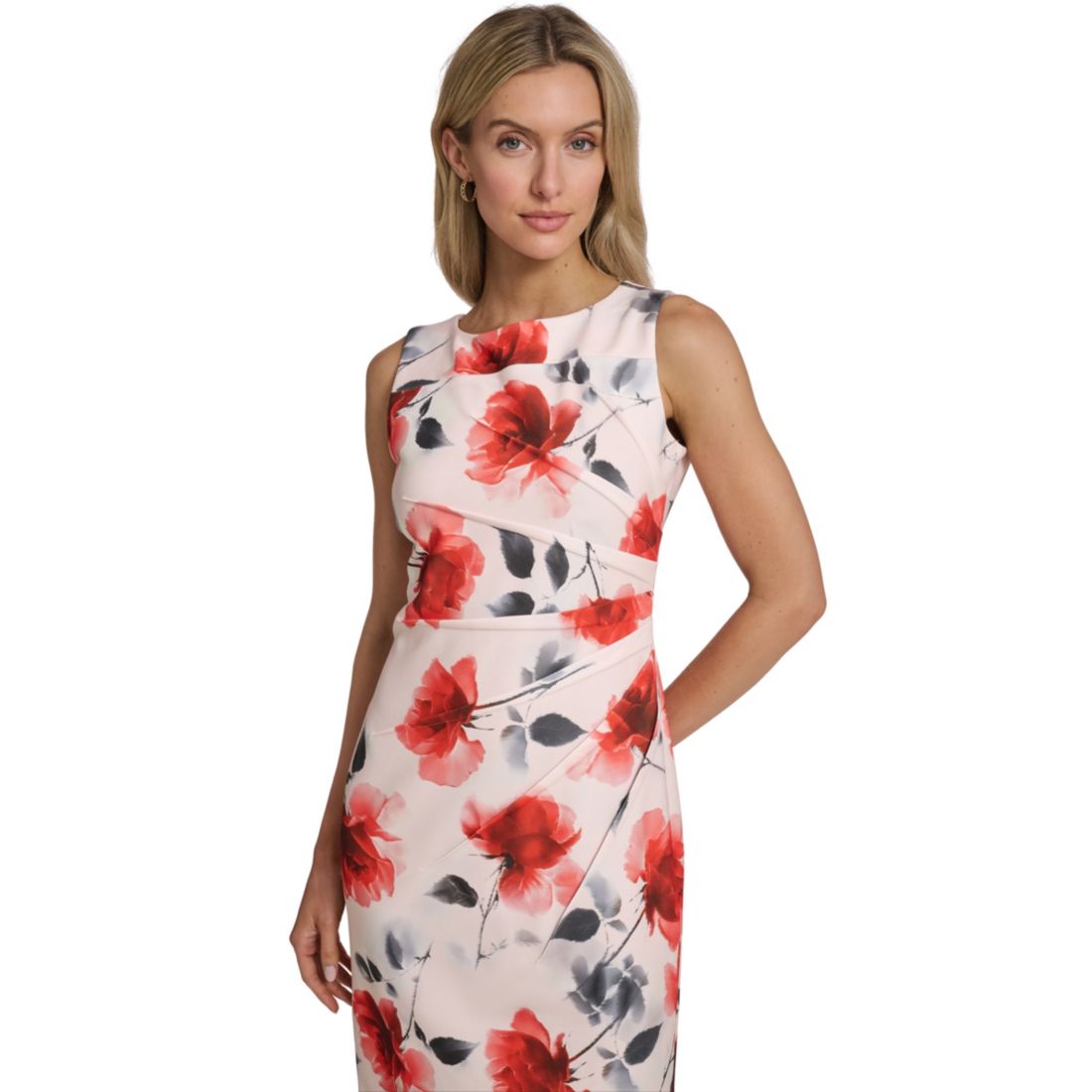 Calvin Klein Petite Sleeveless Floral Printed Dress