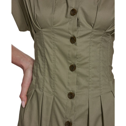 Calvin Klein Women's Button Down A-Line Midi Dress