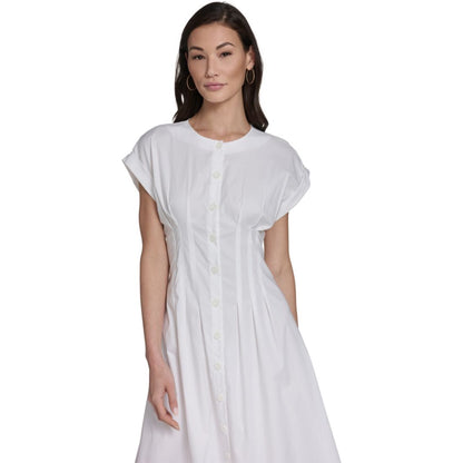 Calvin Klein Women's Button Down A-Line Midi Dress