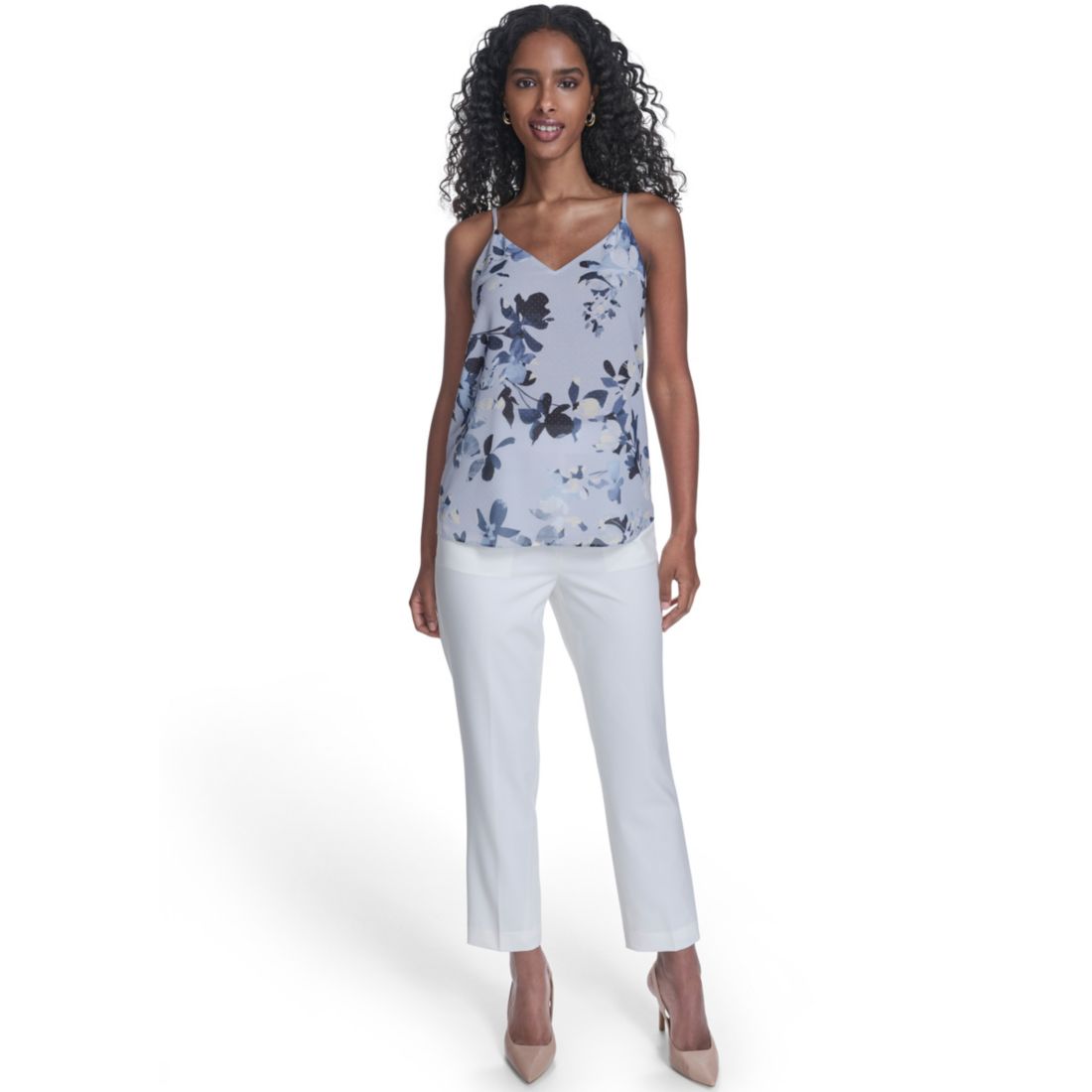 Calvin Klein Women's Printed Metallic Dot Camisole Top