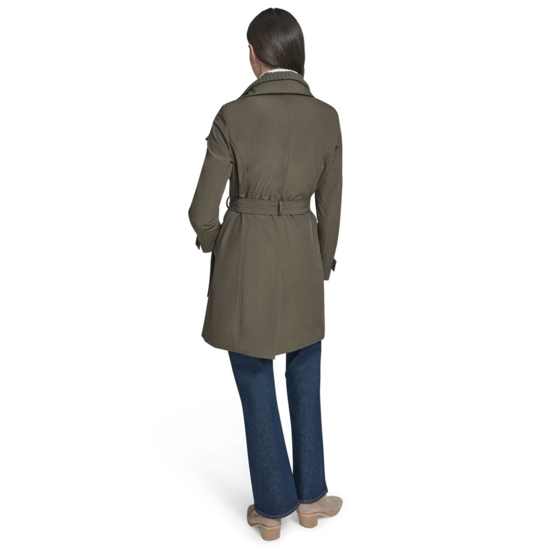 Calvin Klein Women's Long Sleeve Belted Wrap Coat