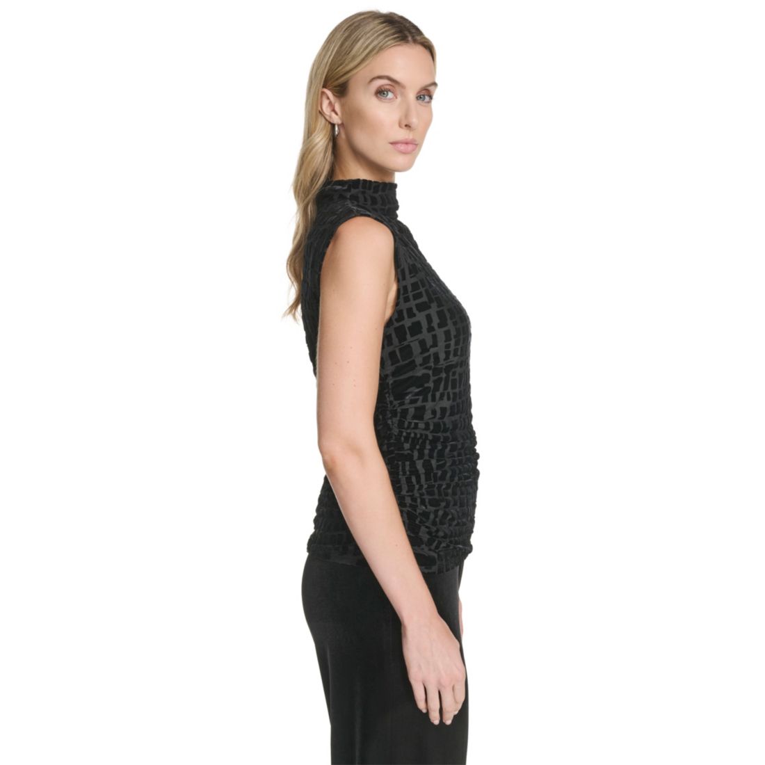 Calvin Klein Women's Mock Neck Sleeveless Top