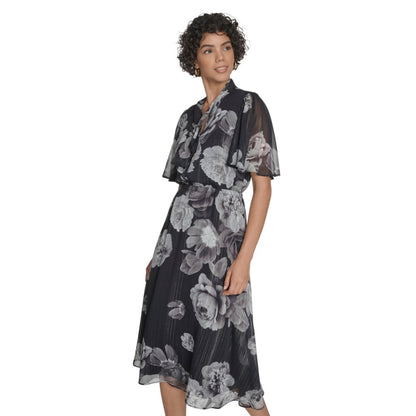 Calvin Klein Women's Flutter Sleeve Midi Dress