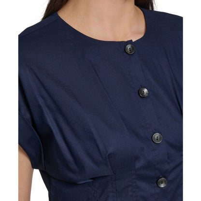Calvin Klein Women's Button Down A-Line Midi Dress