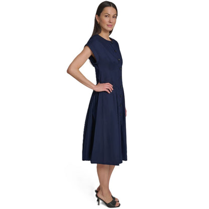 Calvin Klein Women's Button Down A-Line Midi Dress