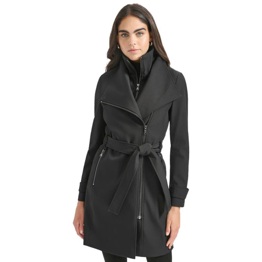 Calvin Klein Women's Long Sleeve Belted Wrap Coat