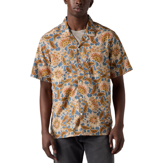 Levi's Men's Sunset Short Sleeve Floral Print Button-Front Camp Shirt