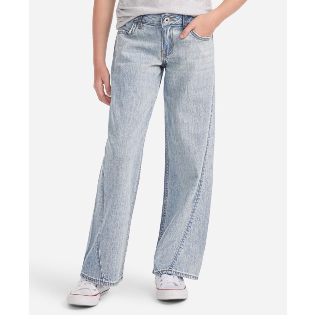 abercrombie kids Girls Low-Rise Seamed Baggy Jeans