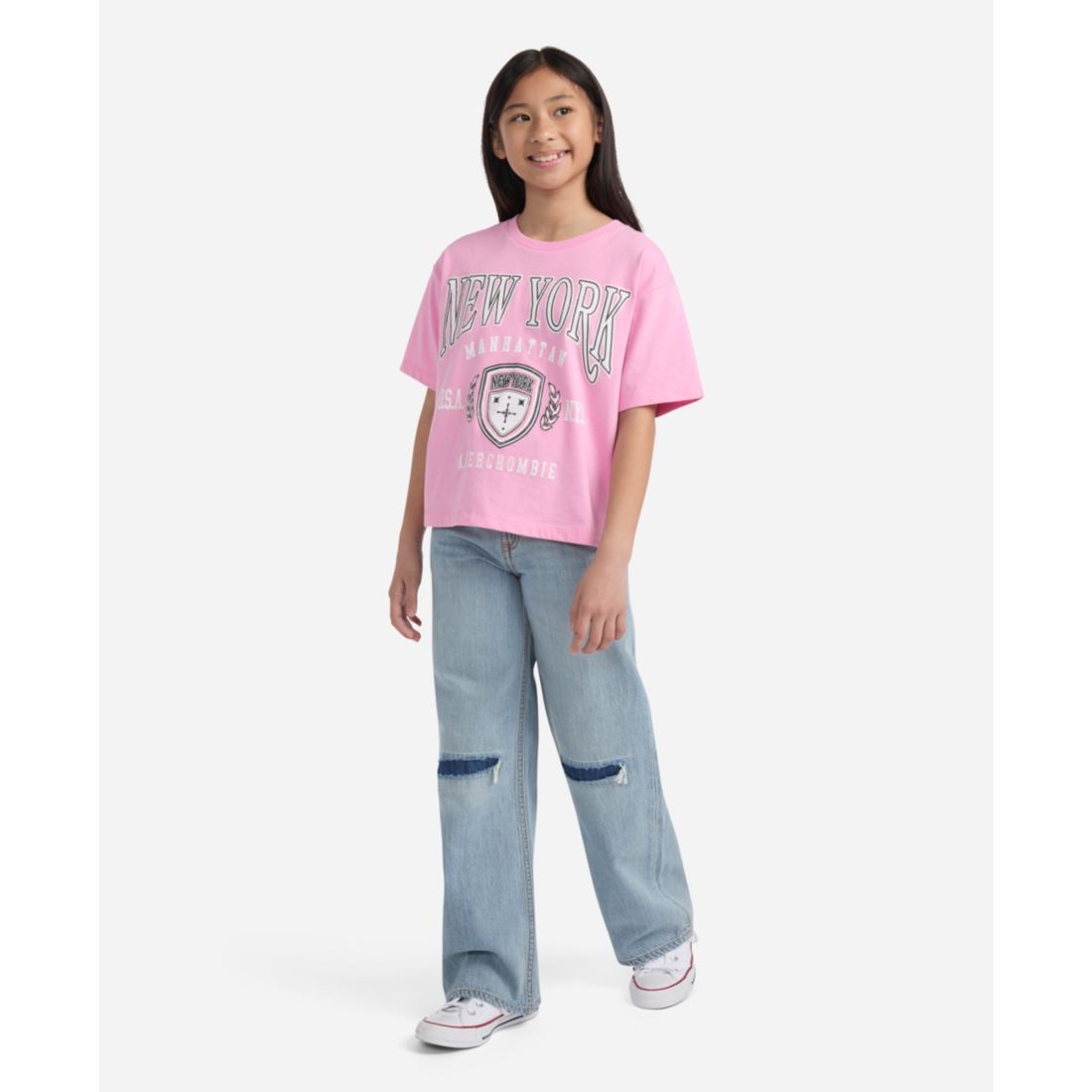 abercrombie kids Girls High-Rise Ultra Wide Leg Jeans