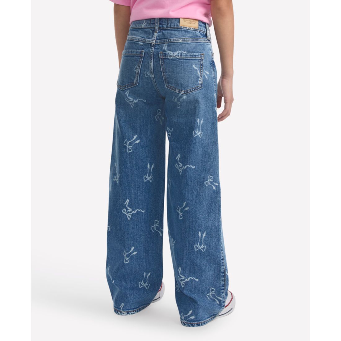 abercrombie kids Girls High Rise Discharge Wide Leg Jeans
