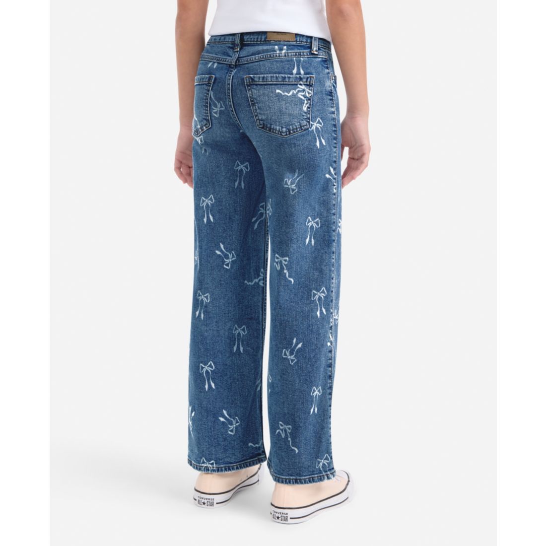 abercrombie kids Girls High Rise Discharge Wide Leg Jeans