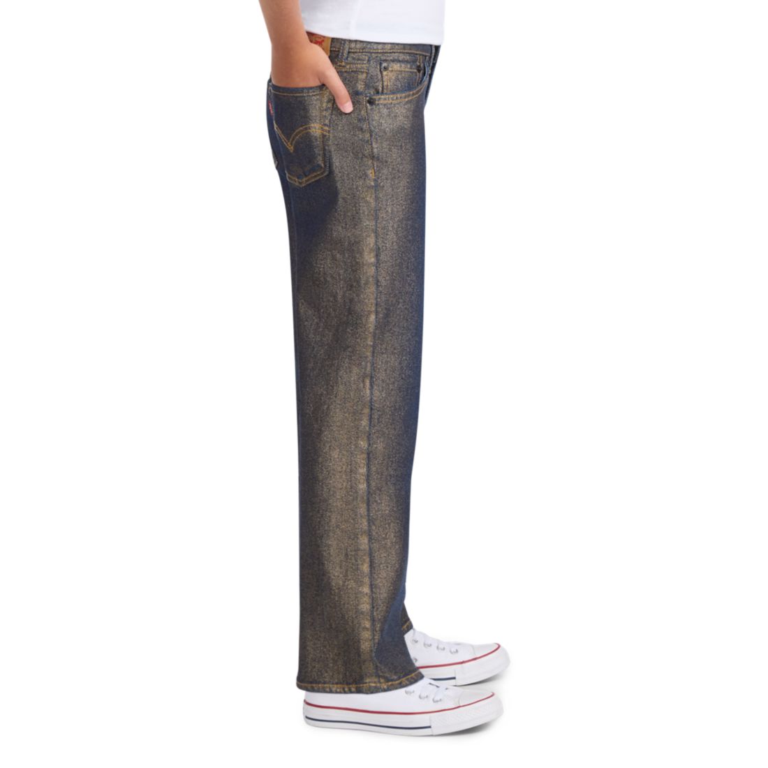 Levi's Big Girls Metallic Wide Leg Jeans