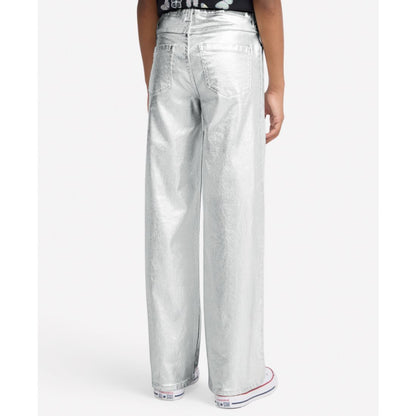abercrombie kids Girls Shine High Rise Wide Leg Jeans